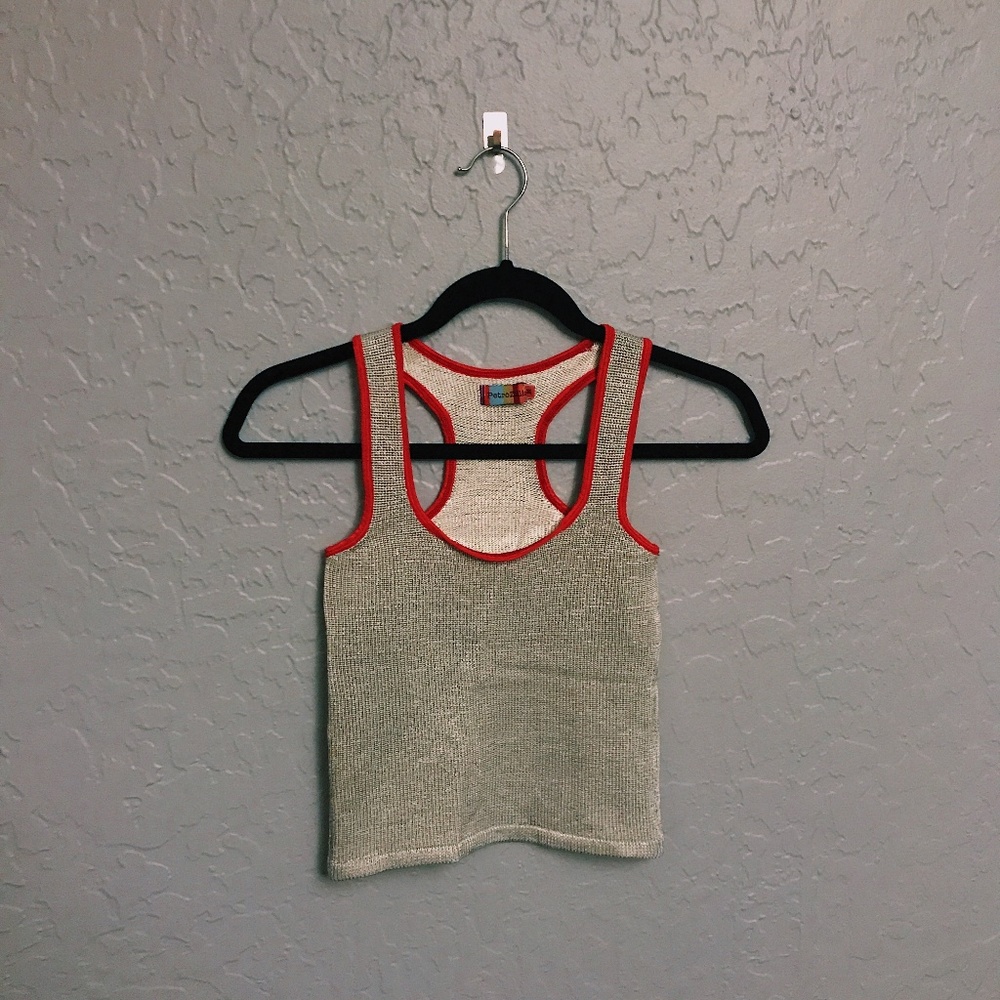 Petro Zillia || Red & Silver Tank Top